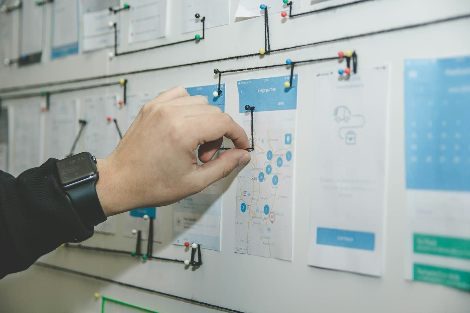 Mapping a system's flows on a planning wall